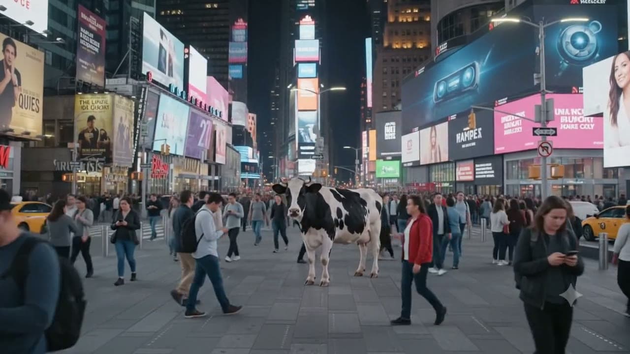the herd walked through downtown at rush hour and the traffic just stopped