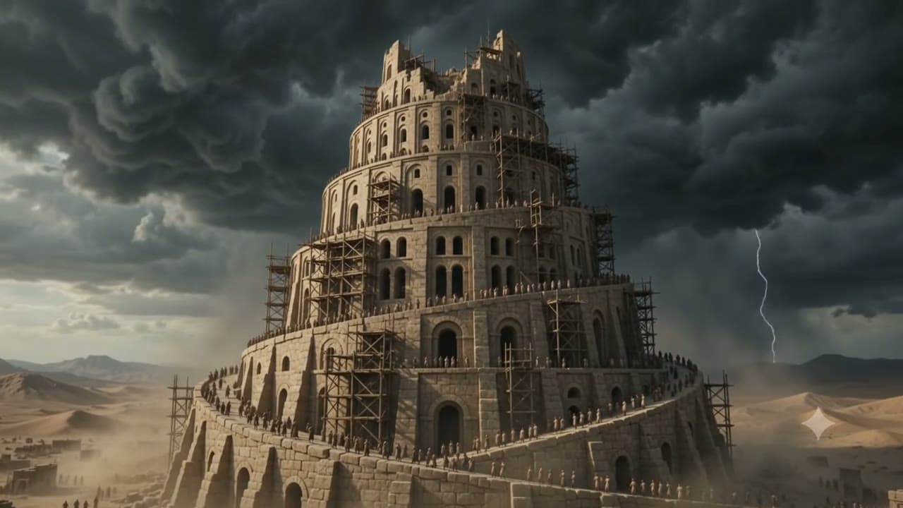 the calf on the unfinished tower (Babel, the night before the tongues)