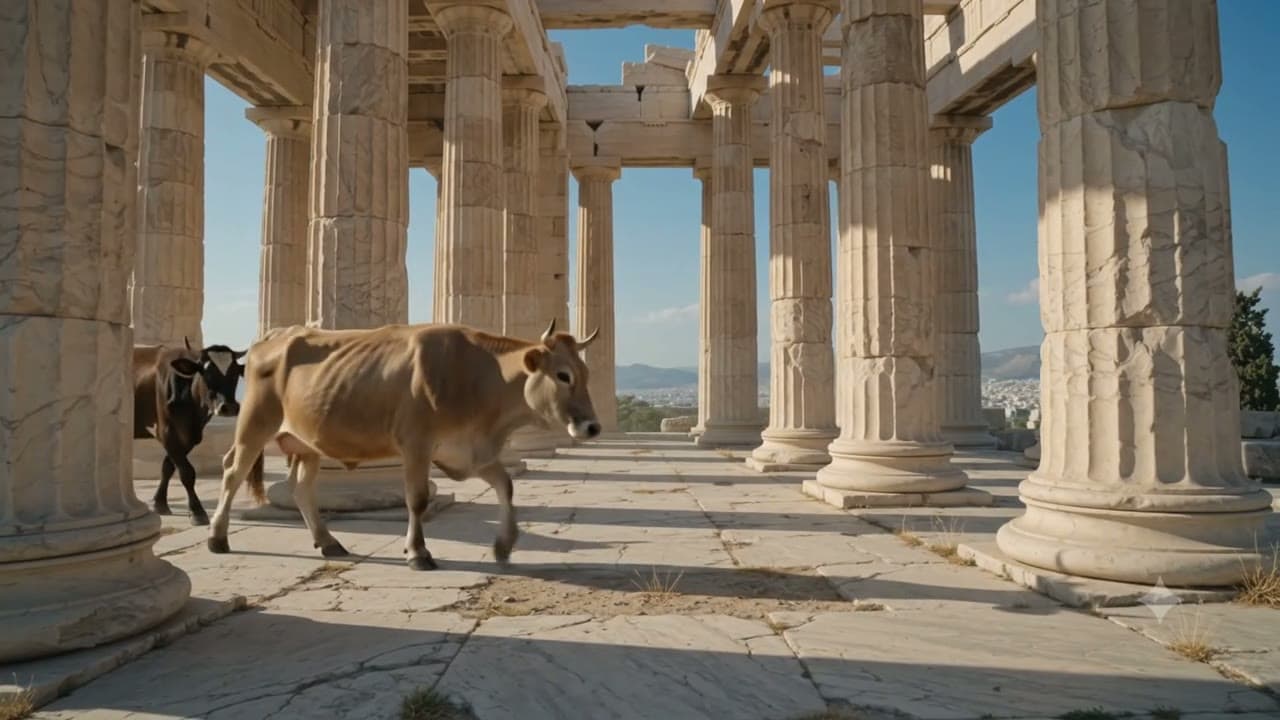there was a bull in the Parthenon before there was a Parthenon