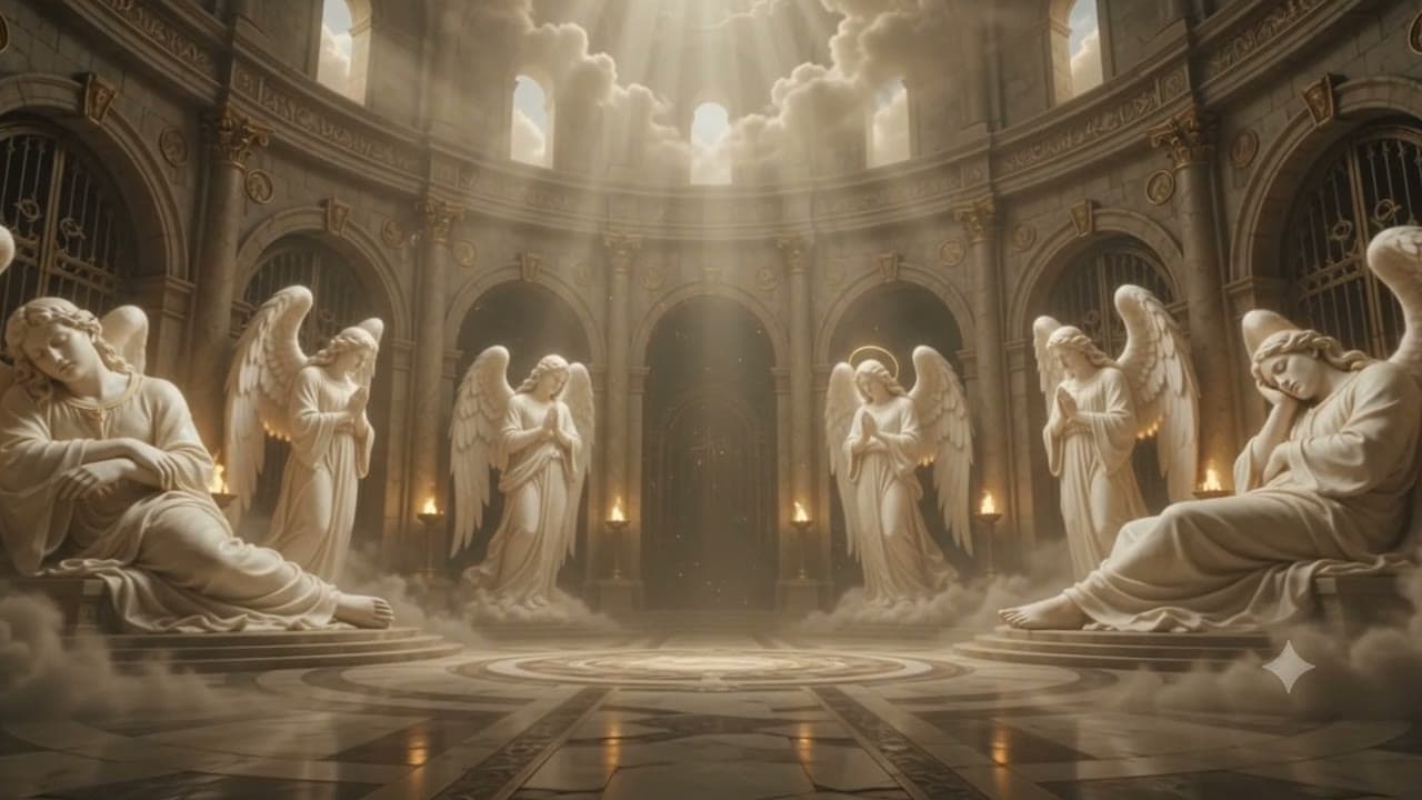 the eight angels are asleep because we stopped looking at them (temple tour)