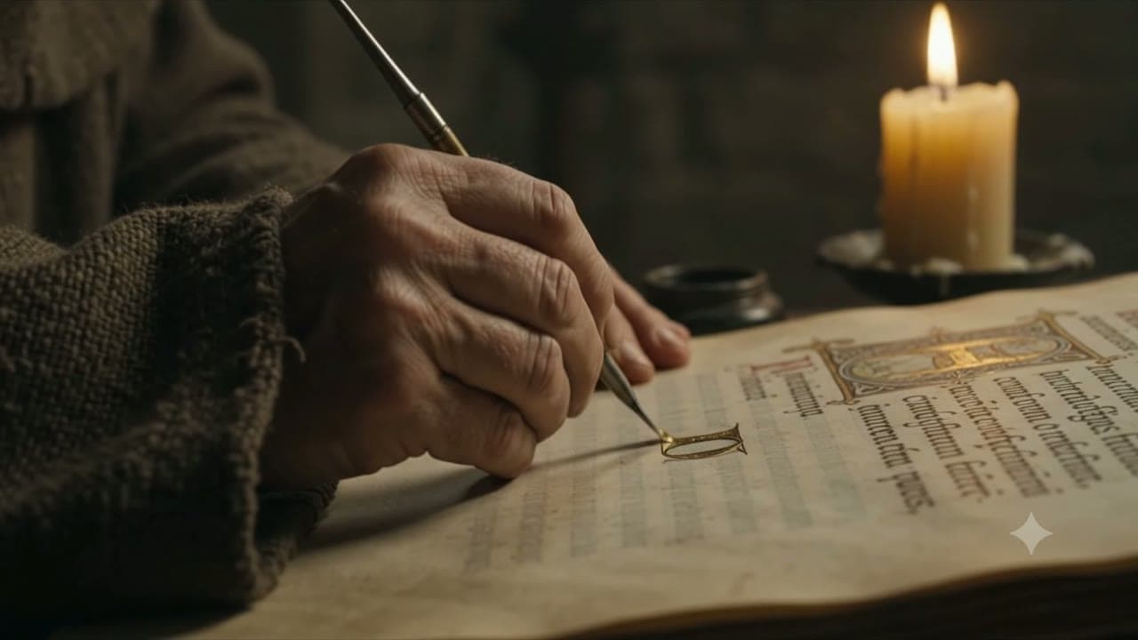 gilding one margin by hand (4 hours, no talking) — re-enchantment ASMR
